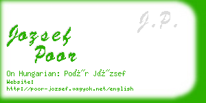 jozsef poor business card